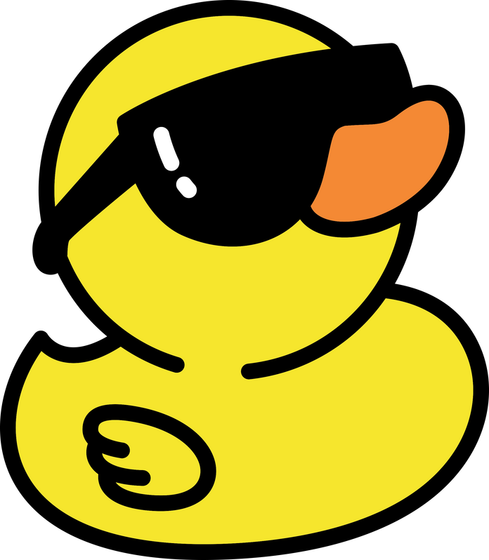 rubber duck sunglasses cartoon character